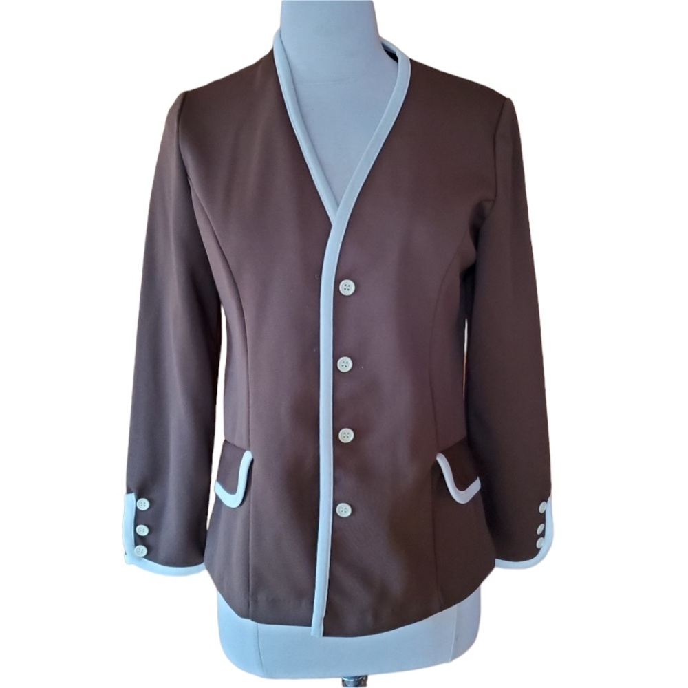 1970s JCPenney Fashions Poly-Knit‎ Cardigan